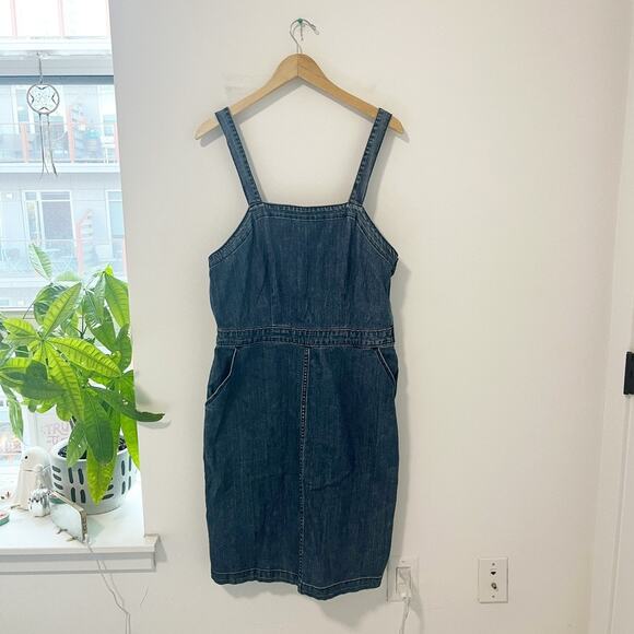 Universal Thread Blue Denim Mini Dress Size 14 - Picture 1 of 7